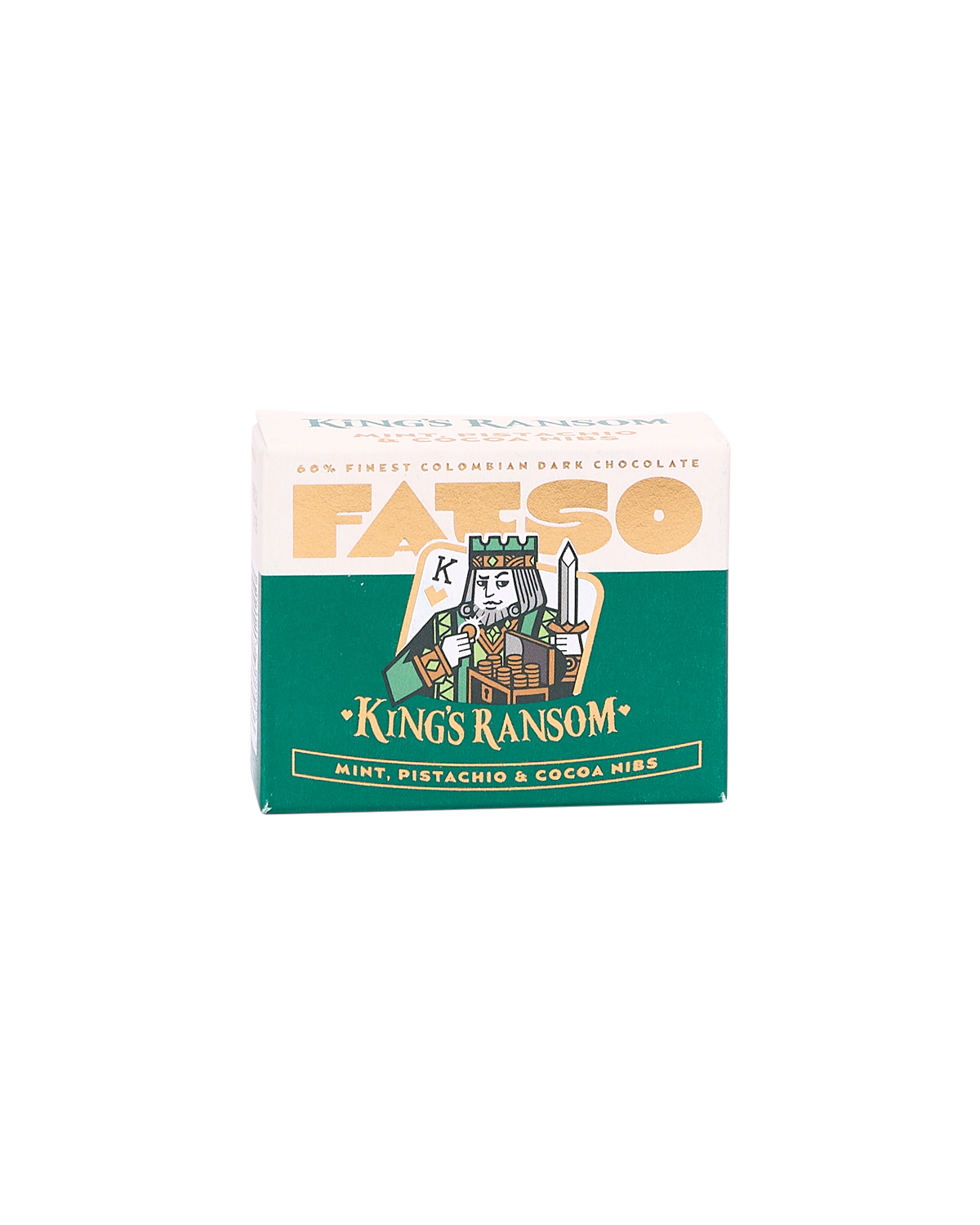 King's Ransom: Pistachio, Mint & Cocoa Nib Dark Chocolate (Mini Bar)