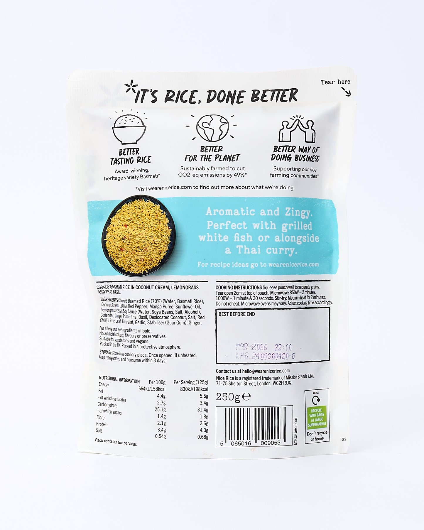 Ready-To-Eat Coconut & Lemongrass Basmati Rice