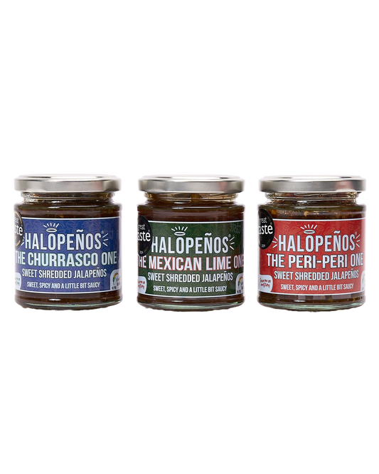 Trio Jalapeños Gift Box: Peri-Peri, Mexican-Lime & Churrasco