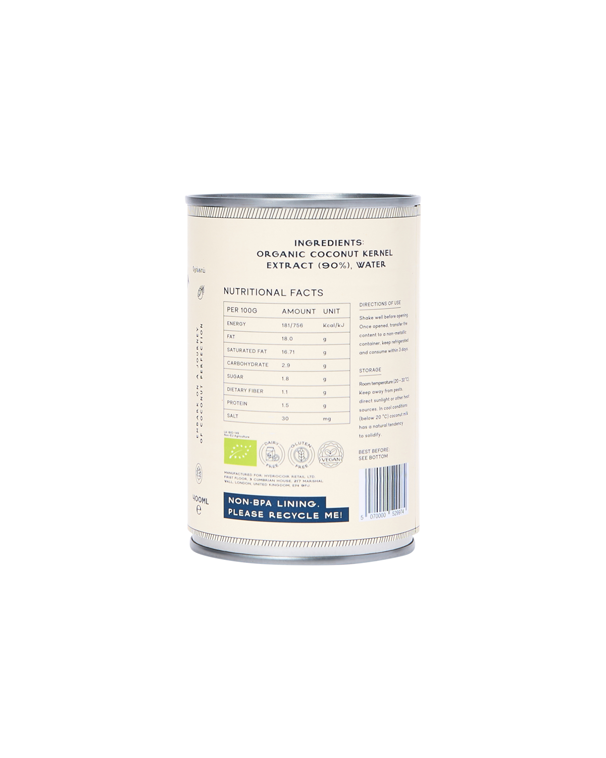 Organic Coconut Milk (400ml)
