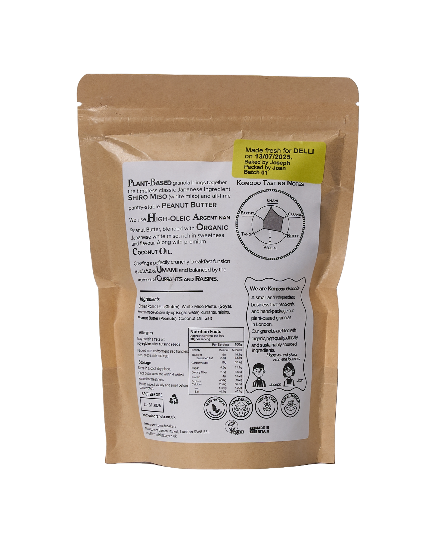 Miso And Peanut Butter Granola