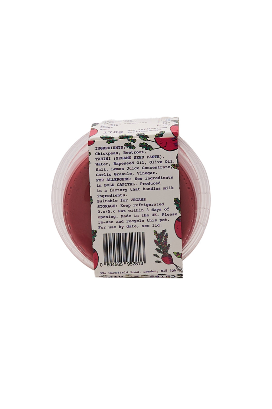 Soffle's All Natural Beetroot Hummus (170g)