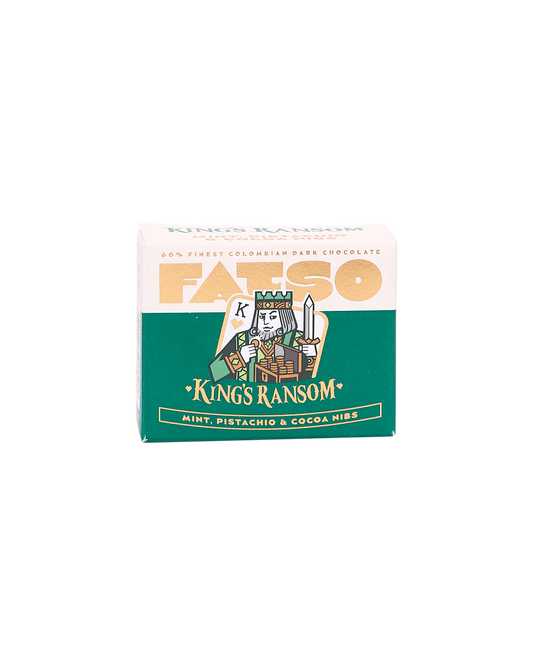 King's Ransom: Pistachio, Mint & Cocoa Nib Dark Chocolate (Mini Bar)