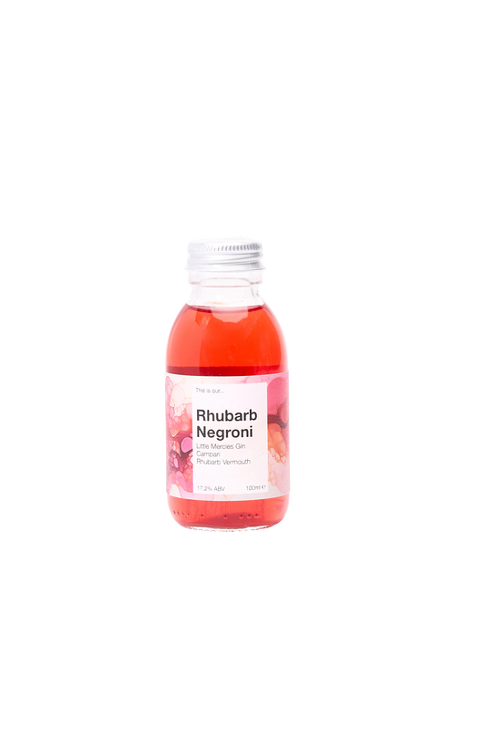 Rhubarb Negroni Mini Cocktail